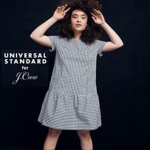 Universal Standard J. Crew Gingham Poplin Dress